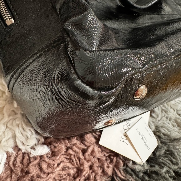 Yves Saint Laurent Shiny Black Shoulder Bag with Silver Accents - Picture 8 of 16